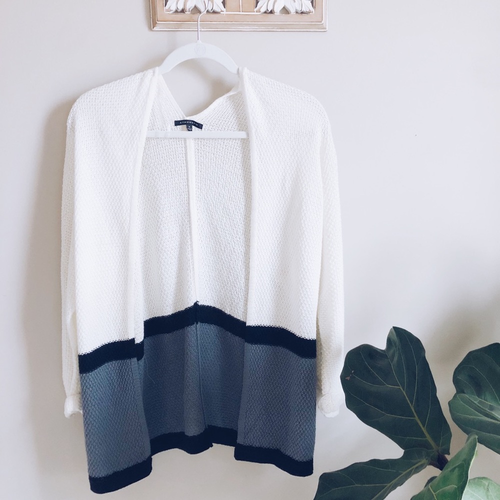Staccato Cardigan Color-Block Lightweight Sweater